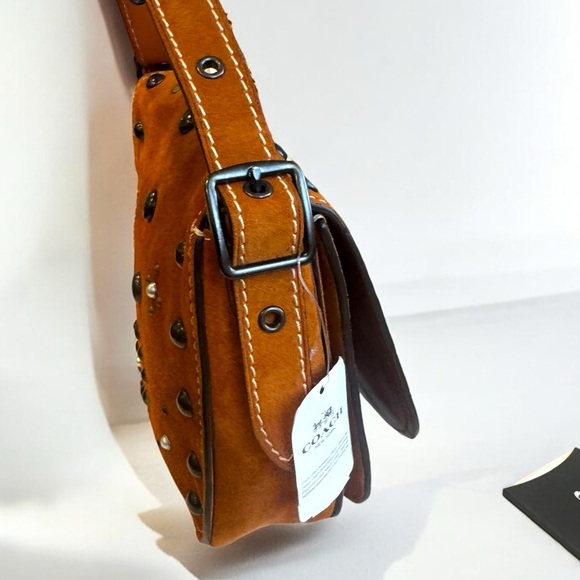 COACH 1941 Suede Western Rivet Saddle Bag 23 - Picture 6 of 15